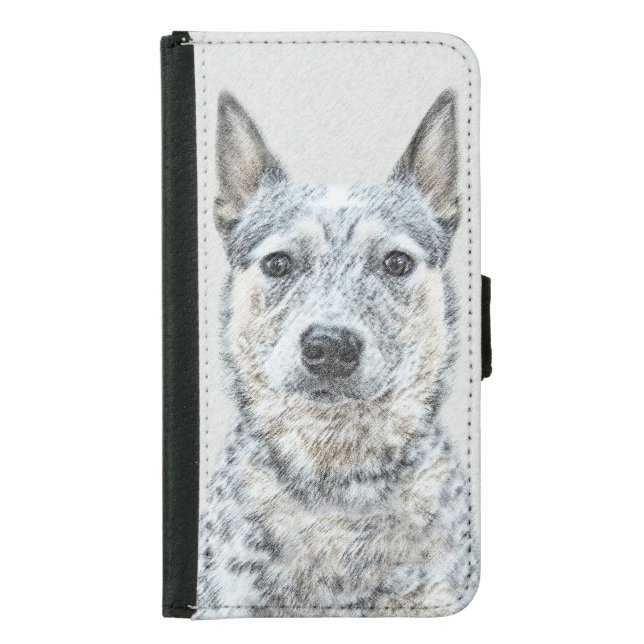 Australian Cattle Dog - Cute Original Dog Art Samsung Galaxy Wallet Case (Front)