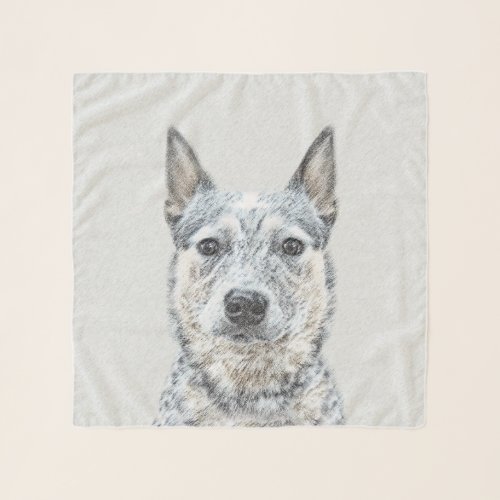 Australian Cattle Dog _ Cute Original Dog Art Scarf