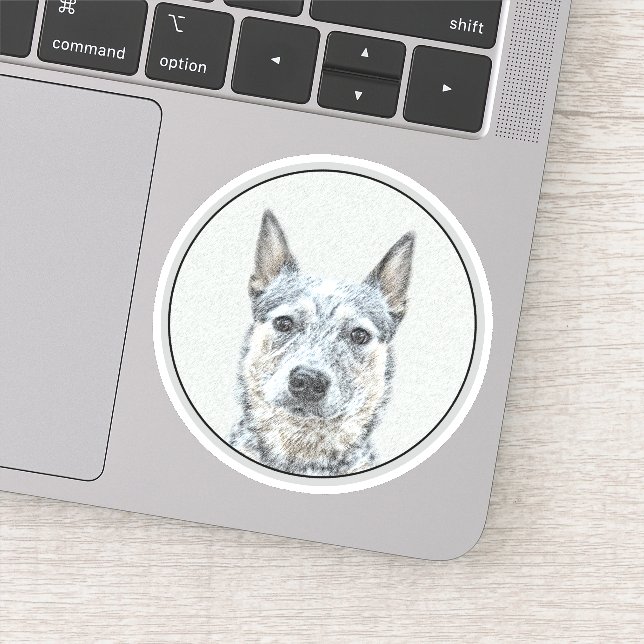 Australian Cattle Dog - Cute Original Dog Art Sticker (Detail)