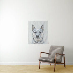 Australian Cattle Dog - Cute Original Dog Art Tapestry