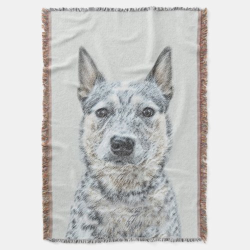 Australian Cattle Dog _ Cute Original Dog Art Throw Blanket