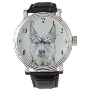 Australian Cattle Dog - Cute Original Dog Art Watch