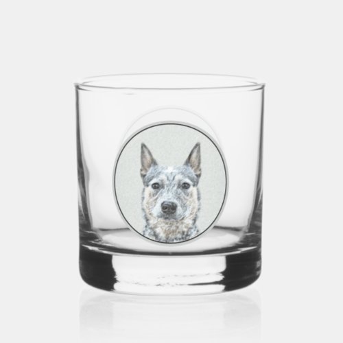 Australian Cattle Dog _ Cute Original Dog Art Whiskey Glass
