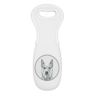 Australian Cattle Dog - Cute Original Dog Art Wine Bag