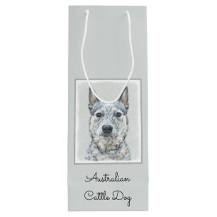 Australian Cattle Dog - Cute Original Dog Art Wine Gift Bag