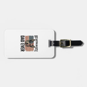 Australian Cattle Dog Dad Patriotic Vintage Shirt Luggage Tag