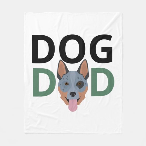 Australian cattle dog dad Premium 2 Fleece Blanket