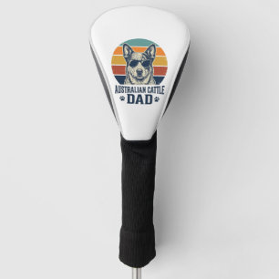 Australian Cattle Dog Dad Vintage Sunset Shirt_1 Golf Head Cover