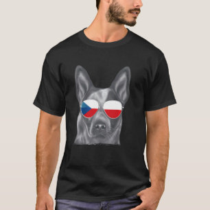 Australian Cattle Dog Dog Czech Flag Sunglasses T-Shirt