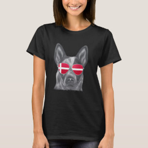 Australian Cattle Dog Dog Denmark Flag Sunglasses T-Shirt