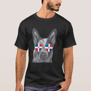 Australian Cattle Dog Dog Dominican Flag Sunglasse T-Shirt