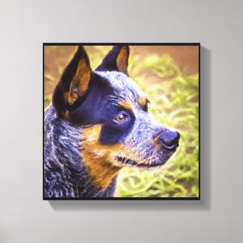 Australian Cattle Dog _ Dog Portrait Canvas Print