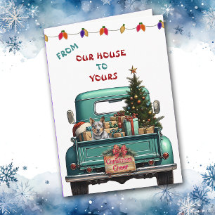Australian Cattle Dog Farm Truck Christmas Card