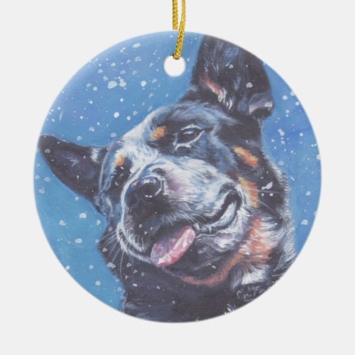 Australian Cattle Dog Fine Art Portrait Ornament