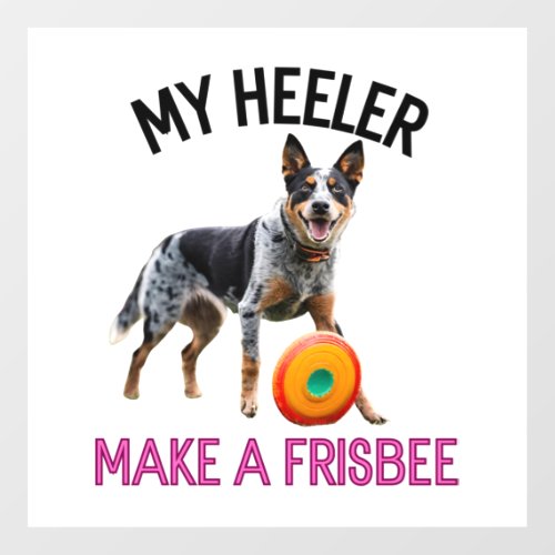 Australian cattle dog frisbee Premium Wall Decal