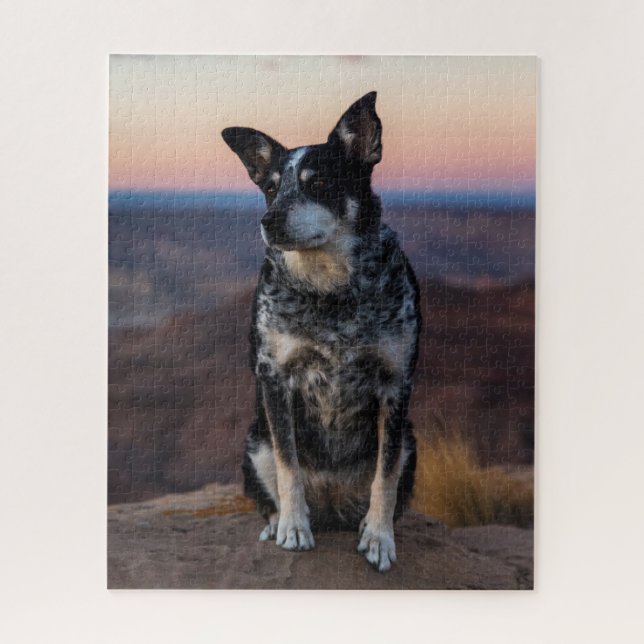 Australian Cattle Dog Heeler - Sunset - Jigsaw Puzzle (Vertical)
