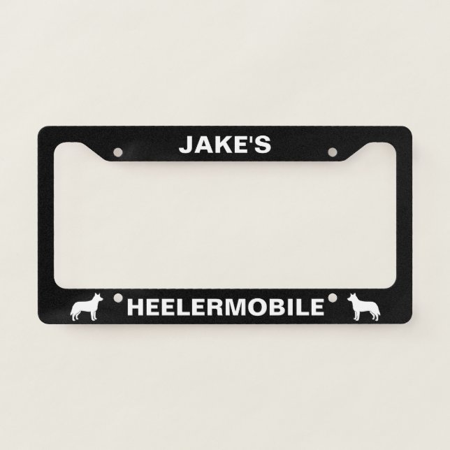 Australian Cattle Dog | Heelermobile Custom License Plate Frame (Front)