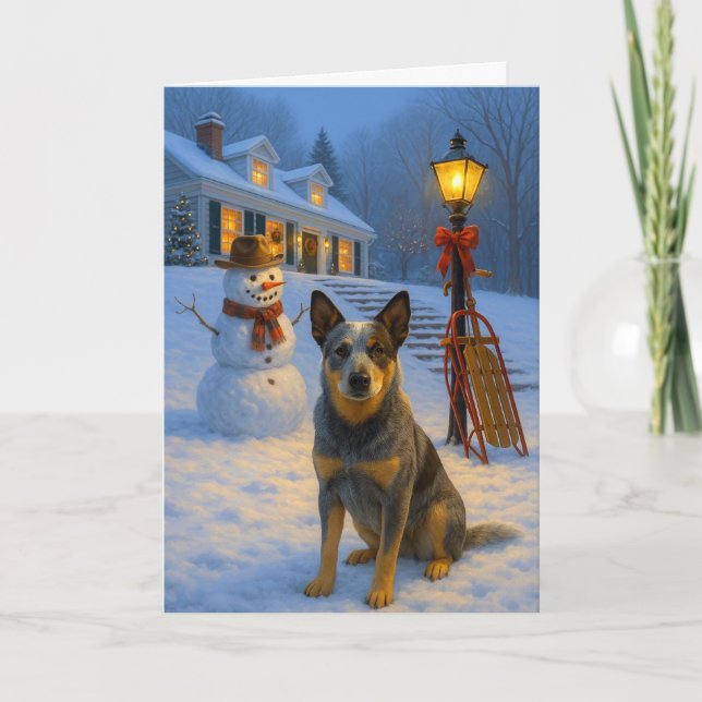 Australian Cattle Dog  Holiday Card (Front)