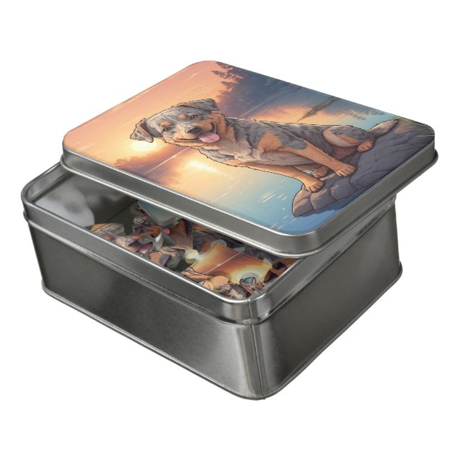 Australian Cattle dog Jigsaw Puzzle (Lid Open)