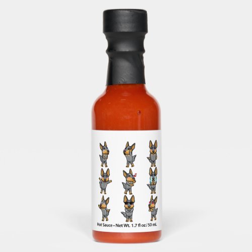 Australian Cattle Dog Kawaii Emoticon Hot Sauces