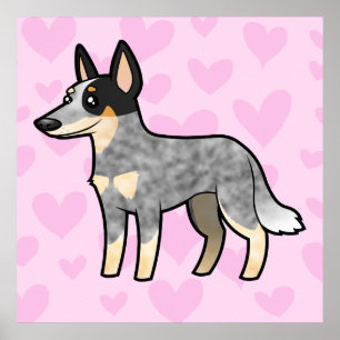 Australian Cattle Dog / Kelpie Love Poster