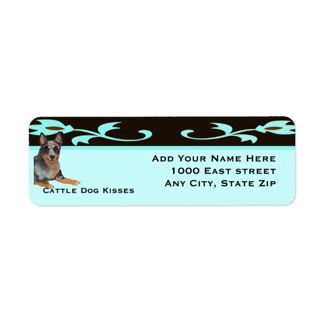 Australian Cattle Dog Kisses Label (Front)