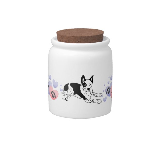 Australian Cattle Dog Love Candy Jar (Front)