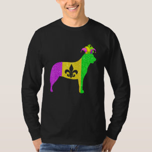 Australian Cattle Dog Lover Mardi Gras Carnival Pa T-Shirt
