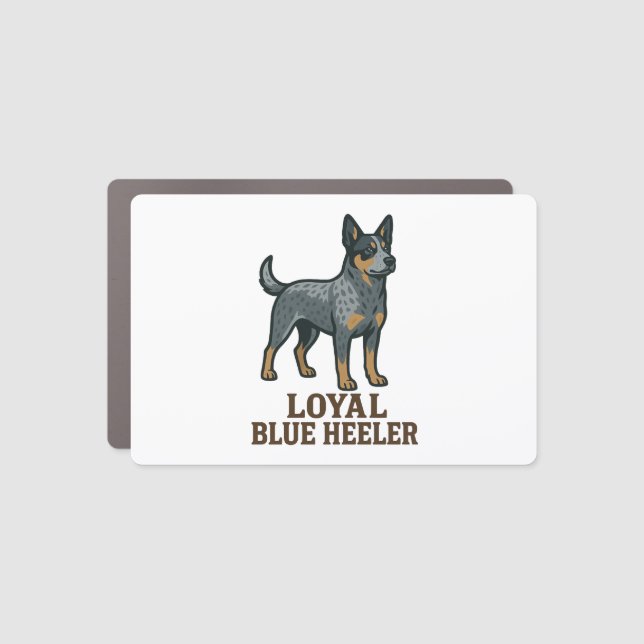 Australian Cattle Dog Loyal Blue Heeler Car Magnet (Front)