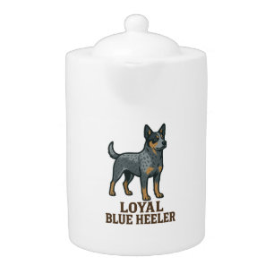 Australian Cattle Dog Loyal Blue Heeler Teapot