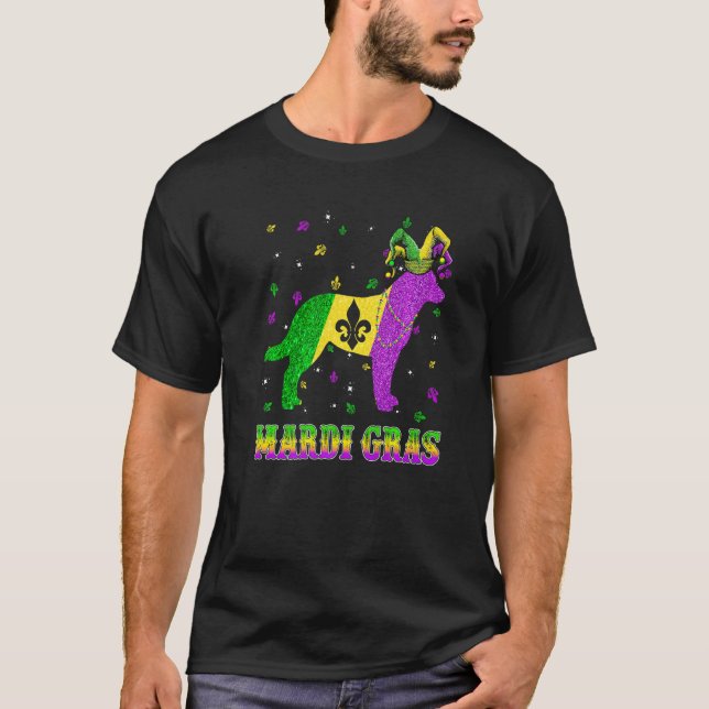 Australian Cattle Dog Mardi Gras Carnival Jester B T-Shirt (Front)