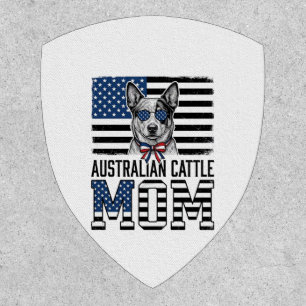 Australian Cattle Dog Mom Patriotic Vintage Shirt_ Patch