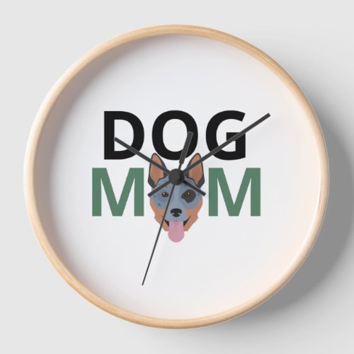 Australian cattle dog mom Premium Clock