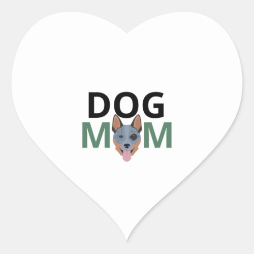 Australian cattle dog mom Premium Heart Sticker