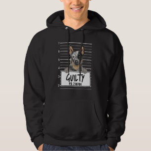 Australian Cattle Dog Mugshot Guilty Dog Hoodie