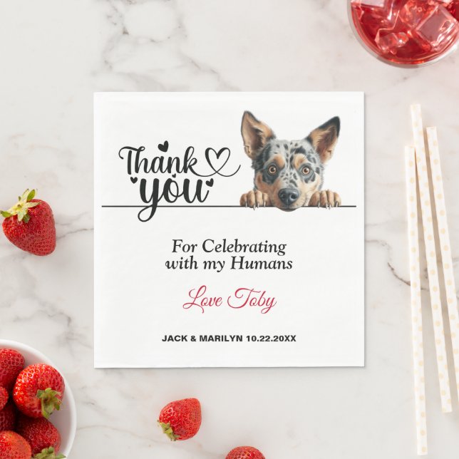 Australian Cattle Dog Napkins with Photo (Insitu)