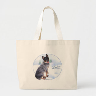 Australian Cattle Dog Noel Large Tote Bag