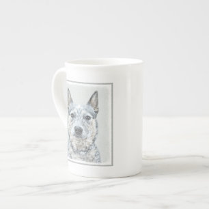 Australian Cattle Dog Painting - Cute Original Art Bone China Mug