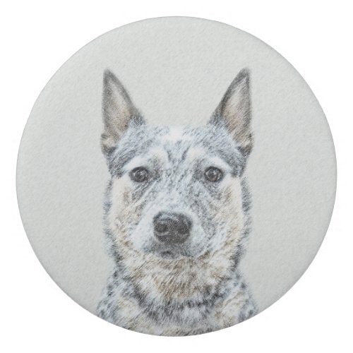 Australian Cattle Dog Painting _ Cute Original Art Eraser