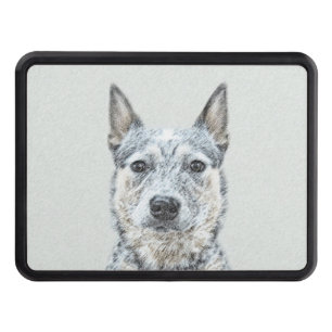 Australian Cattle Dog Painting - Cute Original Art Hitch Cover
