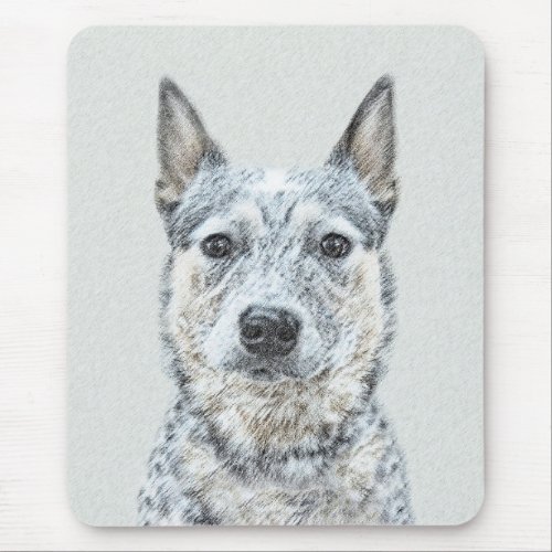 Australian Cattle Dog Painting _ Cute Original Art Mouse Pad