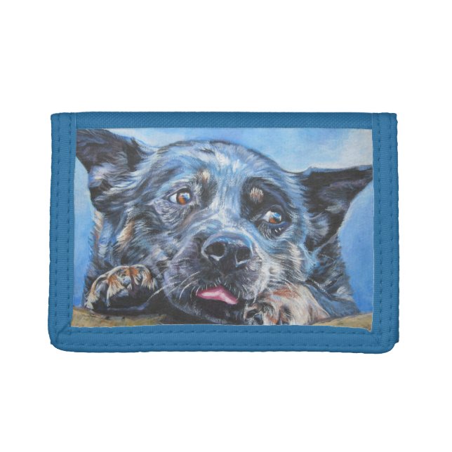 Australian Cattle Dog painting on wallet (Front)