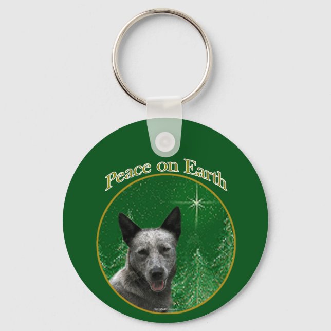 Australian Cattle Dog Peace Keychain (Front)
