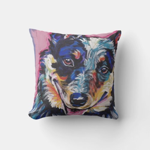 Australian Cattle Dog Pop Art Pillow