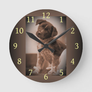 Australian Cattle Dog ~ Puppy ~ Mascot 1943 WW II Round Clock