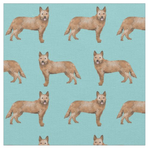 australian cattle dog red heeler dog light blue fabric