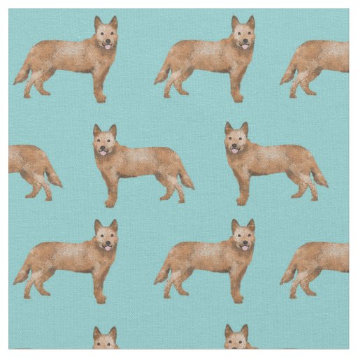 australian cattle dog red heeler dog light blue fabric