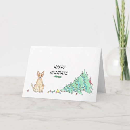 Australian Cattle Dog Red Heeler Holiday Card