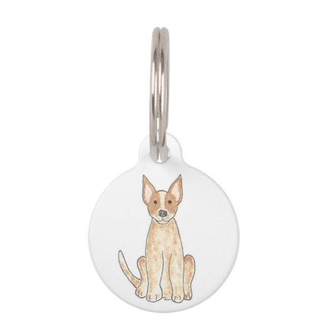 Australian Cattle Dog Red Heeler Pet ID Tag (Front)