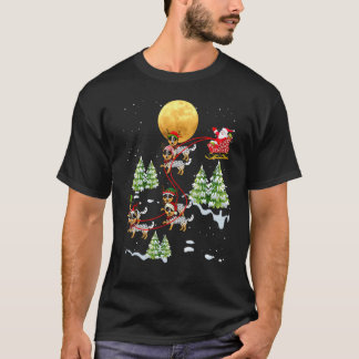 Australian Cattle Dog Reindeer Christmas Riding Sa T-Shirt